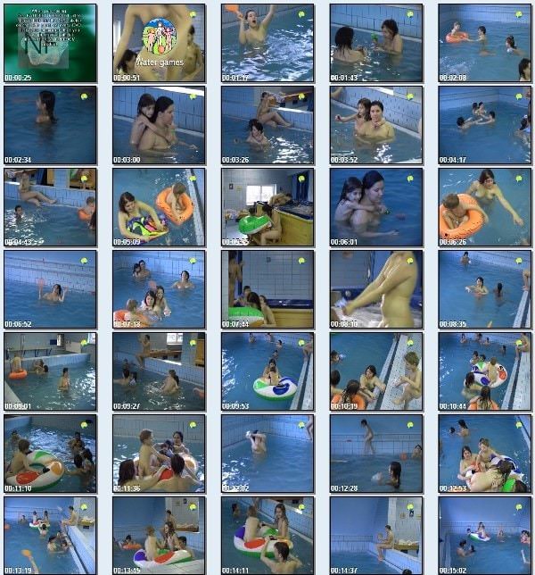 Water Games - new family nudism video in the pool [720×480 | 01:14:29 | 4.3 GB]