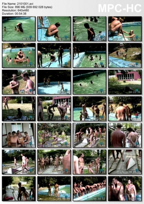 Boys and men nudists - nudist camp video